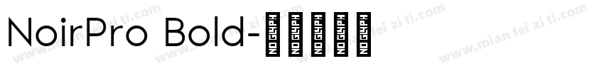 NoirPro Bold字体转换